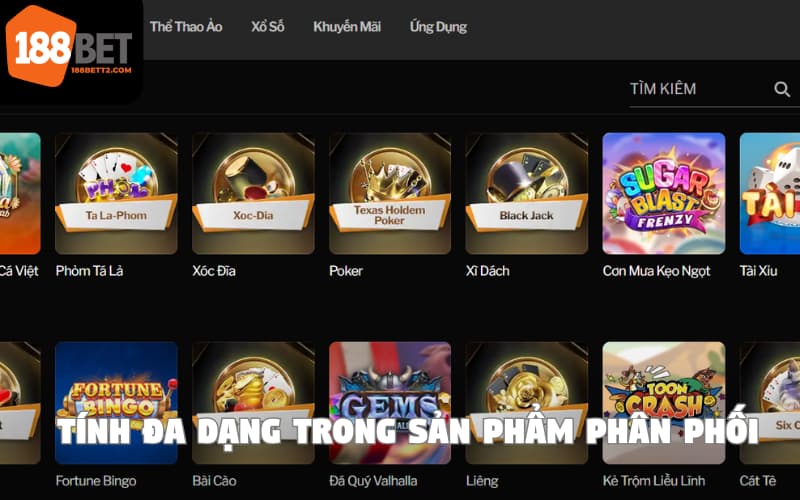 Tính đa dạng sản phẩm 188Bet